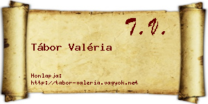 Tábor Valéria névjegykártya