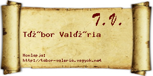 Tábor Valéria névjegykártya